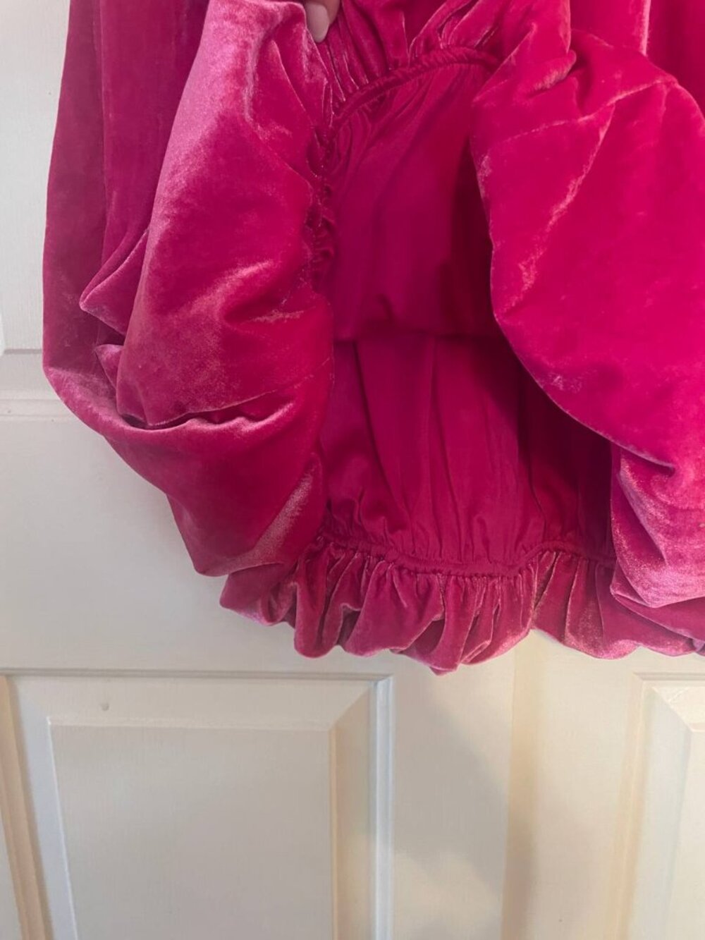 NWT LENA Pink Wonderland Velvet Bubble Mini Dress | Coquette Barbiecore Party - Picture 4 of 7